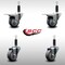 Service Caster 3'' SS Thermoplastic Rubber Swivel 1'' Expanding Stem Caster Set 2 Total Lock Brakes, 4PK SCC-SSEXTTL20S314-TPRB-2-S-2-1 - alternate 5